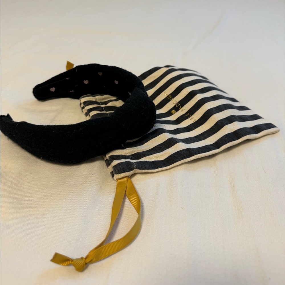 Lele Sadoughi black terry cloth headband